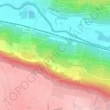 Le Gros Saule topographic map, elevation, terrain