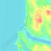 Clam River topographic map, elevation, terrain