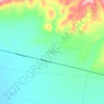 Konukbekler topographic map, elevation, terrain