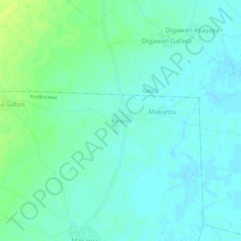 Kiroro topographic map, elevation, terrain