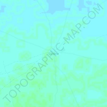 Sardina topographic map, elevation, terrain
