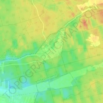 Strąków topographic map, elevation, terrain