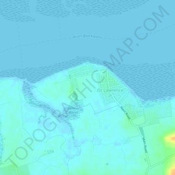 Ramsey Island topographic map, elevation, terrain