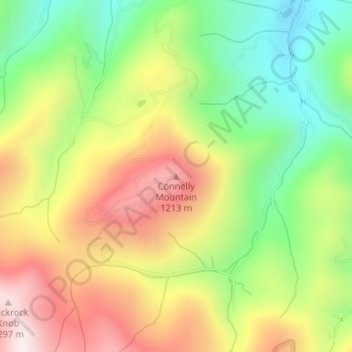 Connelly Mountain topographic map, elevation, terrain