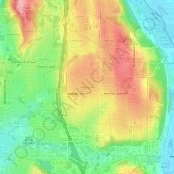 Kingsgate topographic map, elevation, terrain