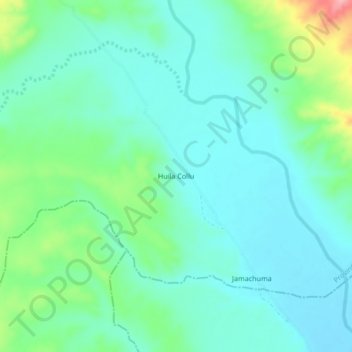 Huila Collu topographic map, elevation, terrain