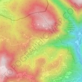 Montefosca topographic map, elevation, terrain