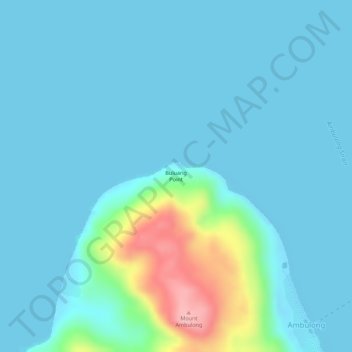 Buluang Point topographic map, elevation, terrain