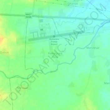 Rawatpura Toos topographic map, elevation, terrain