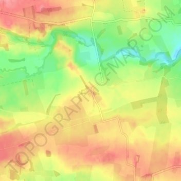 Meldon topographic map, elevation, terrain