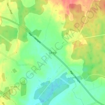 Lībagi topographic map, elevation, terrain