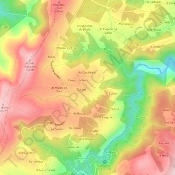 Chao topographic map, elevation, terrain