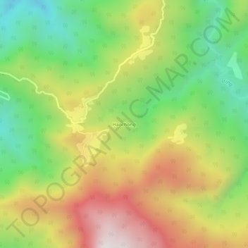 Haochong topographic map, elevation, terrain