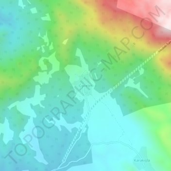 Ceceler topographic map, elevation, terrain