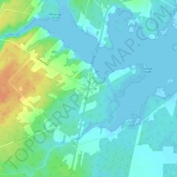 Tabusintac Topographic Map, Elevation, Terrain