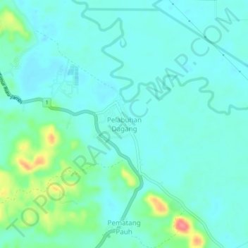 Pelabuhan Dagang topographic map, elevation, terrain