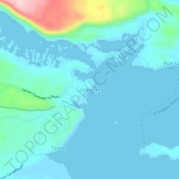 Cambatong topographic map, elevation, terrain