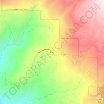 Zenia topographic map, elevation, terrain