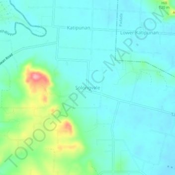 Solongvale topographic map, elevation, terrain