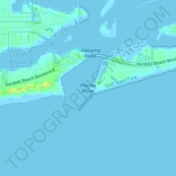 Florida Point topographic map, elevation, terrain