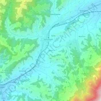 Alpach topographic map, elevation, terrain