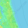 Anastasia Island topographic map, elevation, terrain