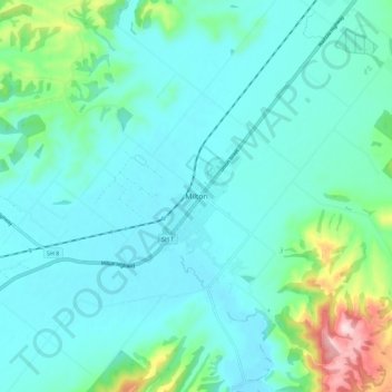 Milton topographic map, elevation, terrain
