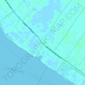 Jungkat topographic map, elevation, terrain