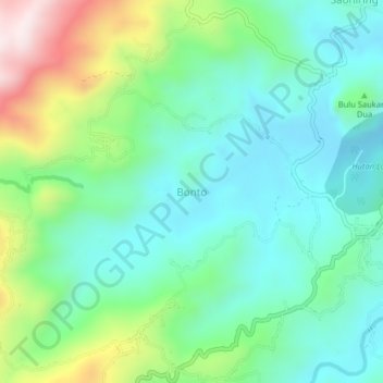 Bonto topographic map, elevation, terrain