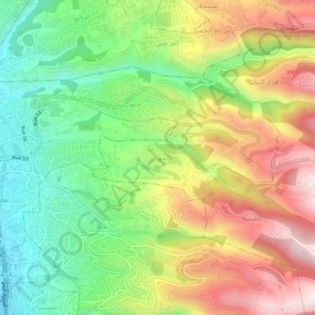 Bmahrain topographic map, elevation, terrain