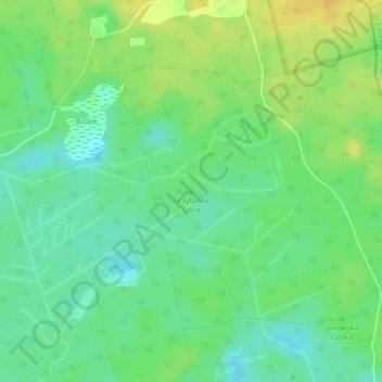 Grzybowa Góra topographic map, elevation, terrain