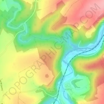 Rupt topographic map, elevation, terrain