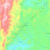 El Jordán topographic map, elevation, terrain