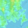 Kerguellan topographic map, elevation, terrain