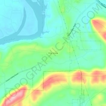 Pine Grove topographic map, elevation, terrain