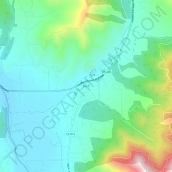 Ruch topographic map, elevation, terrain