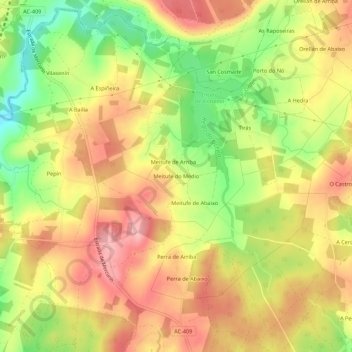 Meitufe do Medio topographic map, elevation, terrain