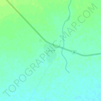 Korahe topographic map, elevation, terrain