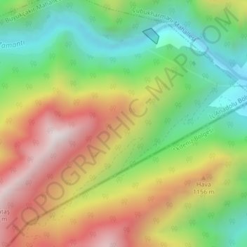 Mursal Sırtı topographic map, elevation, terrain