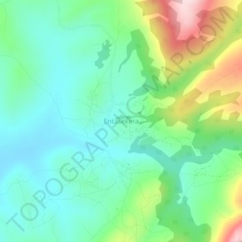 Entasekera topographic map, elevation, terrain