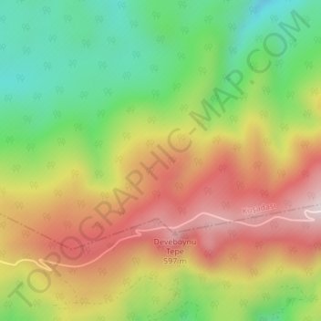 Dilek Yarımadası topographic map, elevation, terrain