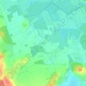 Torfwerk topographic map, elevation, terrain