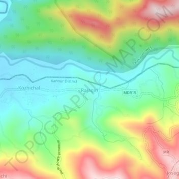 Rajagiri topographic map, elevation, terrain