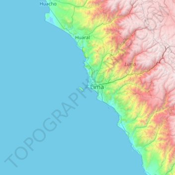 Constitutional Province of Callao topographic map, elevation, terrain