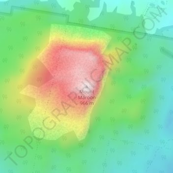 Mount Maroon topographic map, elevation, terrain