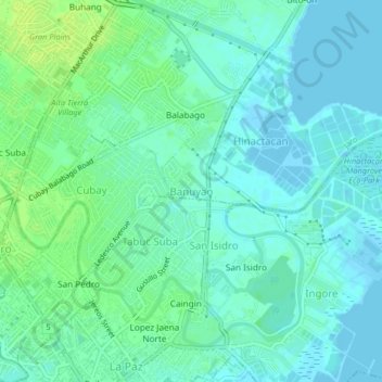 Banuyao topographic map, elevation, terrain