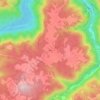 True topographic map, elevation, terrain