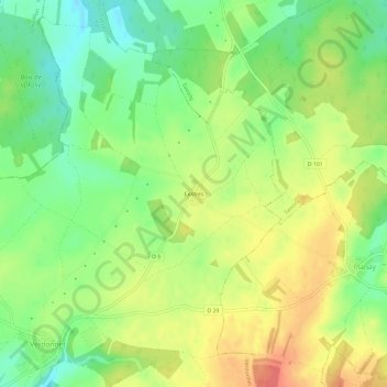Cestres topographic map, elevation, terrain