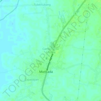 Camposanto 1 Norte topographic map, elevation, terrain