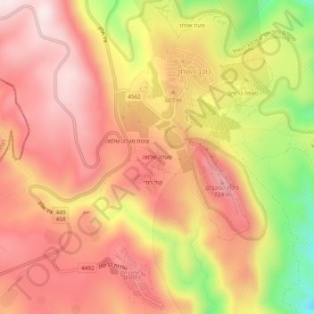 Maale Shlomo topographic map, elevation, terrain
